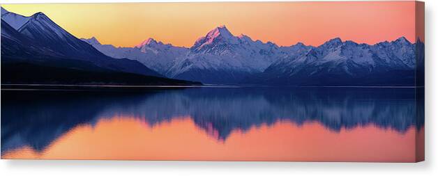 Landscape Canvas Print featuring the photograph Mount Cook, New Zealand by Artistname
