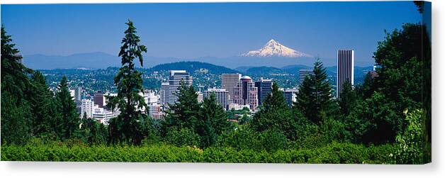 Photography Canvas Print featuring the photograph Mt Hood Portland Oregon Usa by Panoramic Images