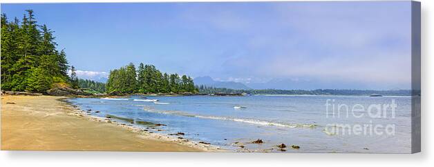 Pacific Canvas Print featuring the photograph Panorama of Pacific coast on Vancouver Island by Elena Elisseeva