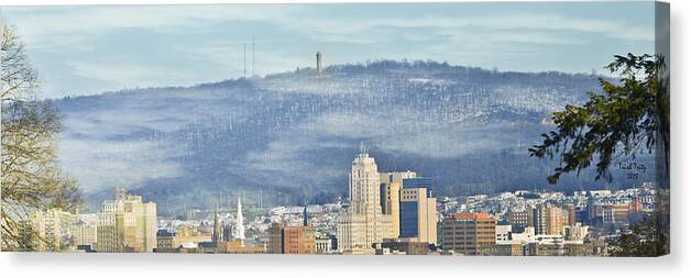 Reading Canvas Print featuring the photograph Reading Skyline by Trish Tritz
