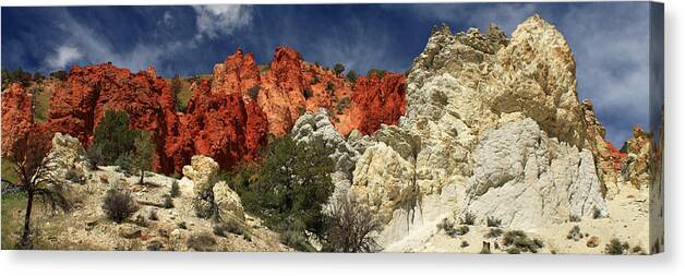 Landscape Canvas Print featuring the photograph Red Rock Canyon by James Eddy