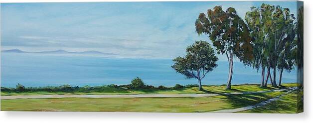 Santa Barbara Canvas Print featuring the painting Shoreline Park Santa Barbara by Jeffrey Campbell