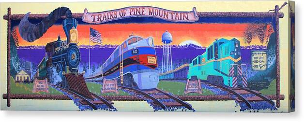 8131 Canvas Print featuring the photograph Trains of Pine Mountain by Gordon Elwell