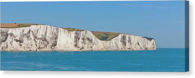 Scenics Canvas Print featuring the photograph White Cliffs Of Dover, Kent, England by Werner Dieterich