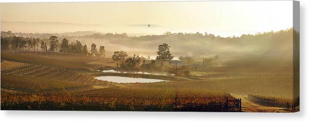 Hunter Valley Canvas Print featuring the photograph Wine Country by Rick Drent