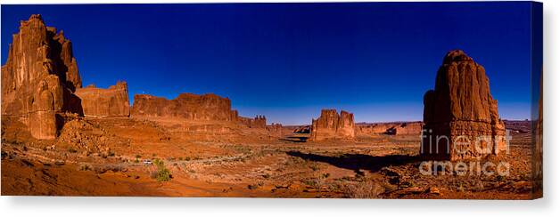 Arches National Park Canvas Print featuring the photograph Arches National Park by Larry Carr