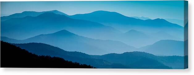 Asheville Canvas Print featuring the photograph Blue Ridges Panoramic by Joye Ardyn Durham