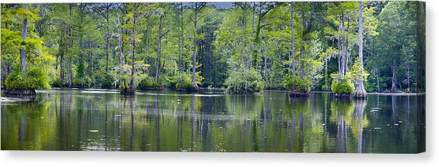 Trees Canvas Print featuring the photograph Brock Mill Pond by Rob Hemphill