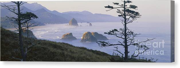 Nature Canvas Print featuring the photograph Cannon Beach by Chromosohm Media Inc and Photo Researchers
