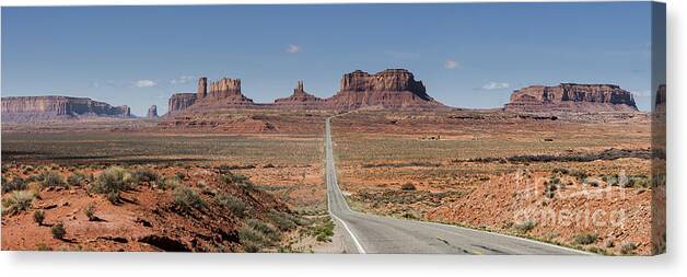 Southwest Canvas Print featuring the photograph Morning in Monument Valley by Sandra Bronstein