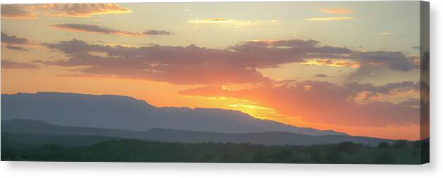 Arizona Canvas Print featuring the pastel Arizona Sunset by Darrell Foster