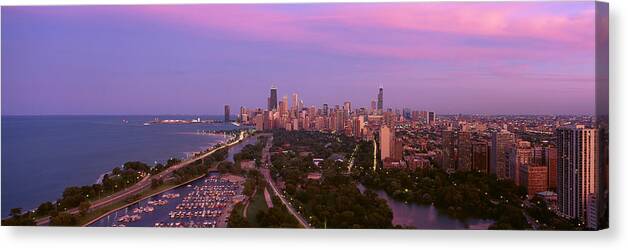 Photography Canvas Print featuring the photograph Chicago, Diversey Harbor Lincoln Park #1 by Panoramic Images