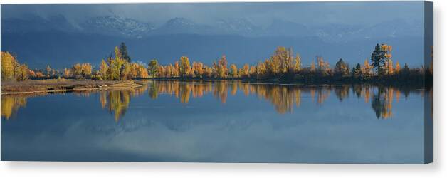Autumn Canvas Print featuring the photograph Thin Line of Autumn #1 by Whispering Peaks Photography