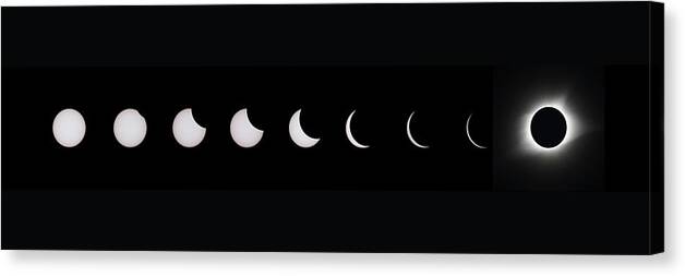 Eclipse Canvas Print featuring the photograph 2017 Solar Eclipse Series by Paul Rebmann
