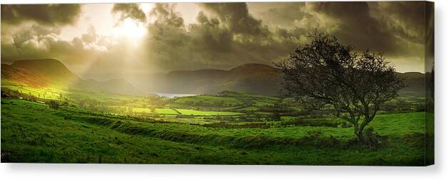 Lake District Canvas Print featuring the photograph A spot of sunshine by John Chivers