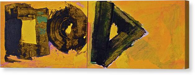 Abstract Paintings Canvas Print featuring the painting Abstract 2071-diptych by Cliff Spohn