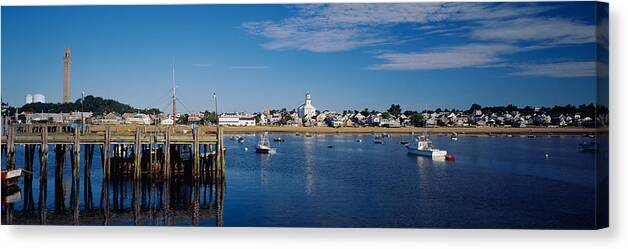 Photography Canvas Print featuring the photograph Boats In The Sea, Provincetown, Cape by Panoramic Images