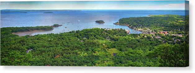 Camden Canvas Print featuring the photograph Camden Harbor from the Summit of Mount Battie by Rick Berk