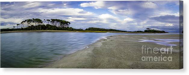 Beach Canvas Print featuring the photograph Carolina Inlet at Low Tide by David Smith