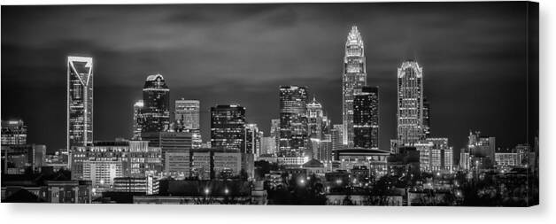 Charlotte Canvas Print featuring the photograph Charlotte Greyscale by Brian Young