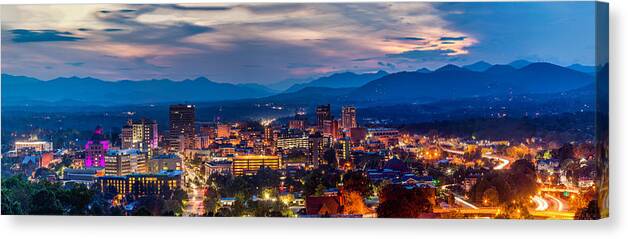Pano Canvas Print featuring the photograph City of Light by Rob Travis