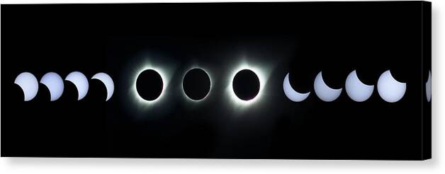 2017 Eclipse Canvas Print featuring the photograph Dark Sun by James Heckt