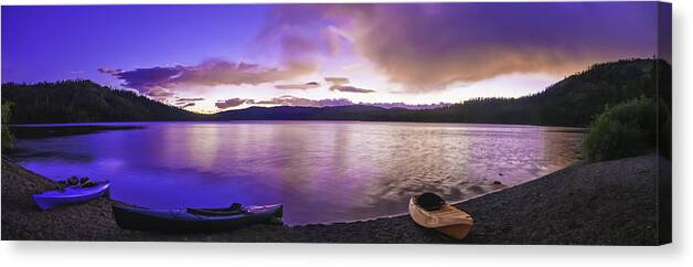 Gold Lake Canvas Print featuring the photograph Gold Lake Pano by Sherri Meyer