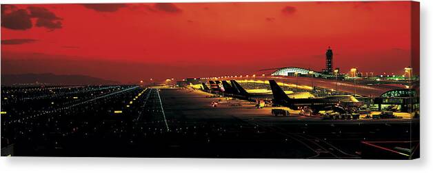 Photography Canvas Print featuring the photograph Kansai International Airport Osaka Japan by Panoramic Images