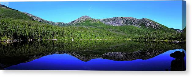 Maine Canvas Print featuring the photograph Lake in Maine Panorama by Doolittle Photography and Art