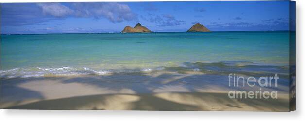 Beach Canvas Print featuring the photograph Lanikai Shoreline by Bill Schildge - Printscapes