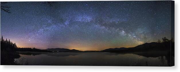 Milky Canvas Print featuring the photograph Milky Way over Cherry Pond by White Mountain Images