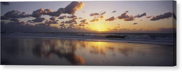 Baja Canvas Print featuring the photograph Mirrored Mexico Sunset by Bill Schildge - Printscapes
