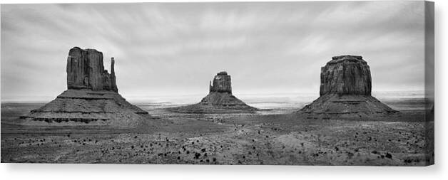 Landscape Canvas Print featuring the photograph Monument Valley by Mike McGlothlen