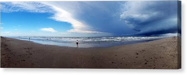 James R Granberry Canvas Print featuring the photograph Nicki at Port Aransas by James Granberry
