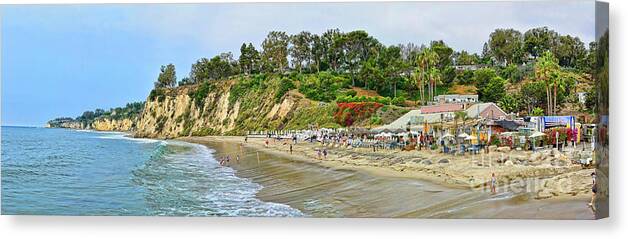 Beach Canvas Print featuring the photograph Paradise Cove Panorama by Joe Lach