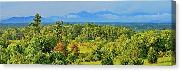 Peaks Of Otter Canvas Print featuring the photograph Peaks of Otter Rainstorm by The James Roney Collection