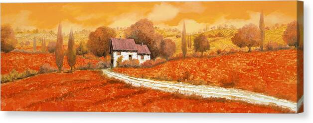 Tuscany Canvas Print featuring the painting I papaveri rossi by Guido Borelli