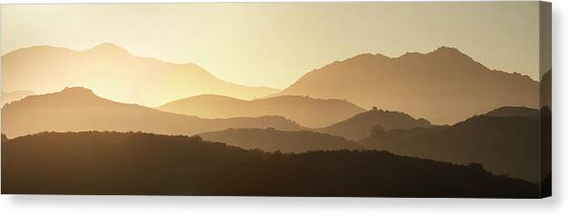 San Diego Canvas Print featuring the photograph San Diego Layered Mountains by William Dunigan
