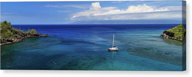Snorkel Canvas Print featuring the photograph Snorkeling In Maui by James Eddy