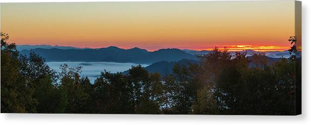 Dawn Canvas Print featuring the photograph Summer Sunrise - Almost Dawn by D K Wall