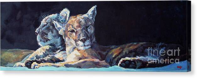 Cats Canvas Print featuring the painting Sumus by Patricia A Griffin
