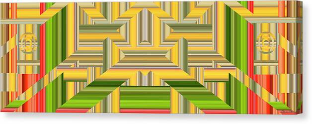 Sunny Side Abstract Wide Wall Art Chuck Staley Staley Art Canvas Print featuring the digital art Sunny Side Abstract Wide by Chuck Staley