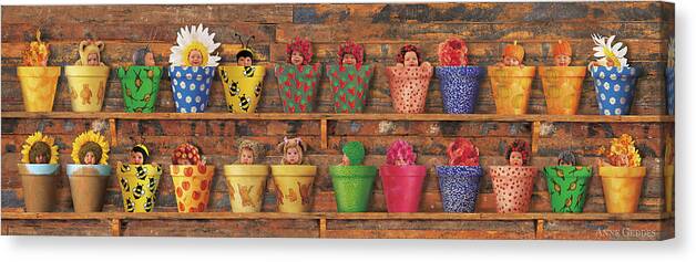 Pots Canvas Print featuring the photograph The Potting Shed by Anne Geddes