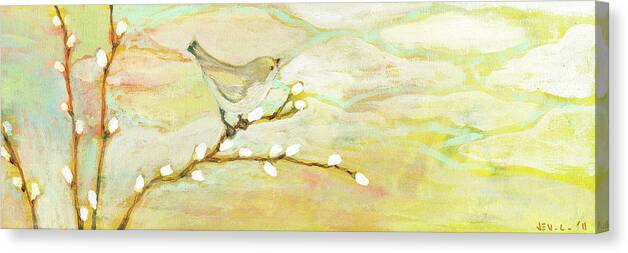 Bird Canvas Print featuring the painting Watching the Clouds No 3 by Jennifer Lommers