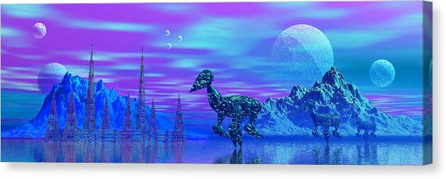 Mechanical Canvas Print featuring the photograph Water Walkers by Mark Blauhoefer