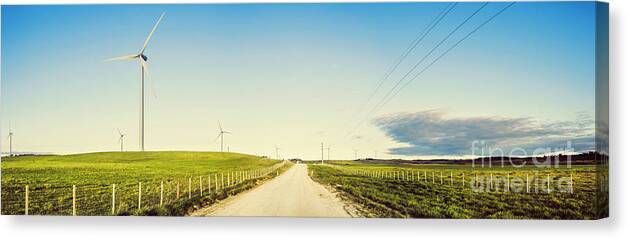Windfarm Canvas Print featuring the photograph Windfarm way by Jorgo Photography