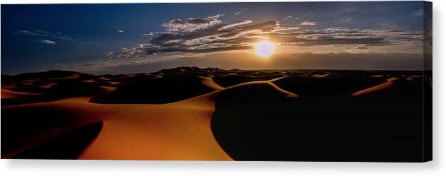 Africa Canvas Print featuring the photograph Sunset in Morocco #2 by Robert Grac