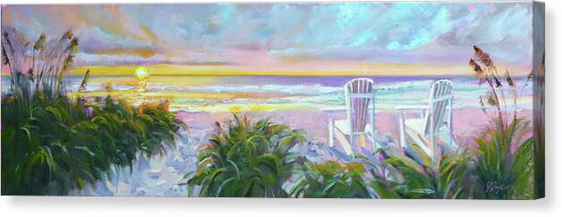 Bliss At The Beach 2 Canvas Print featuring the painting Bliss At The Beach 2 by Jennifer Stottle Taylor