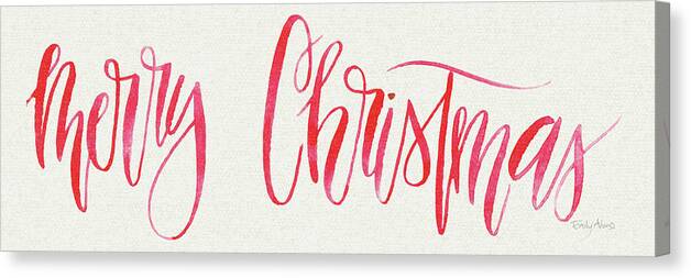 Christmas Canvas Print featuring the painting Merry Christmas by Emily Adams