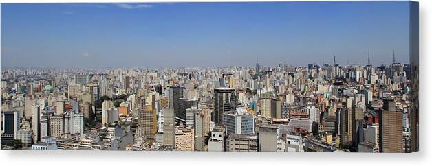 Panoramic Canvas Print featuring the photograph Sao Paulo by J.castro